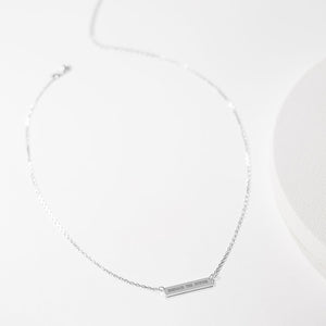 Engraved Bar Pendant: